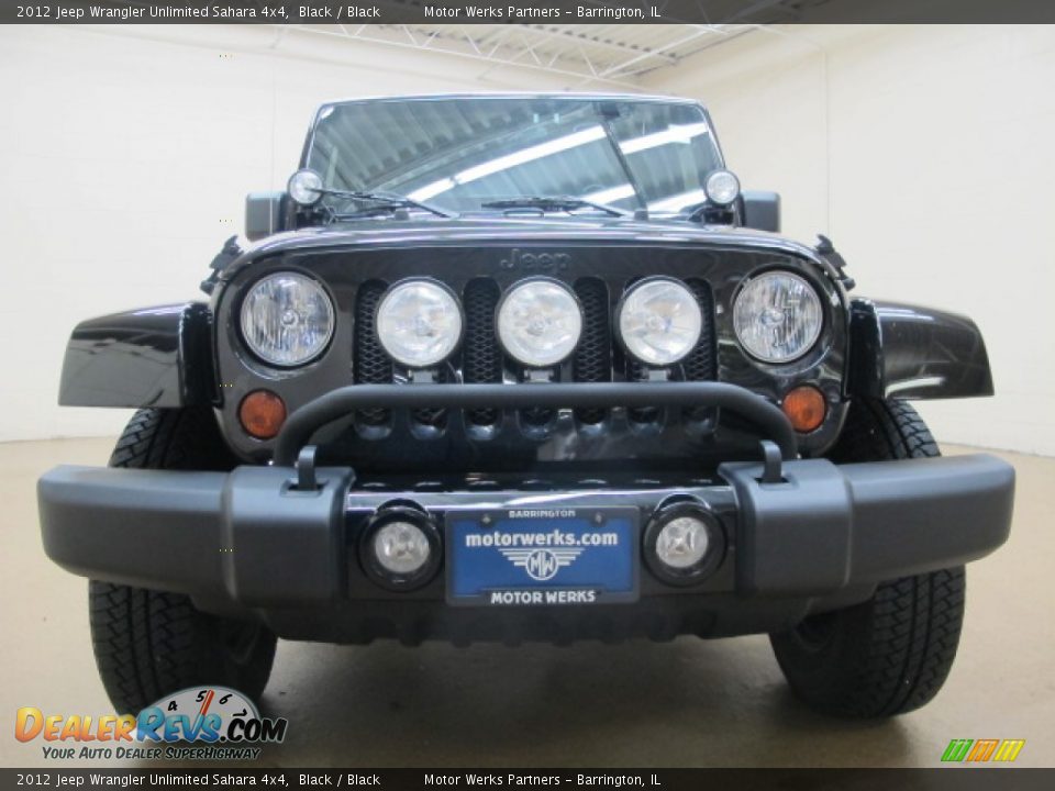 2012 Jeep Wrangler Unlimited Sahara 4x4 Black / Black Photo #3