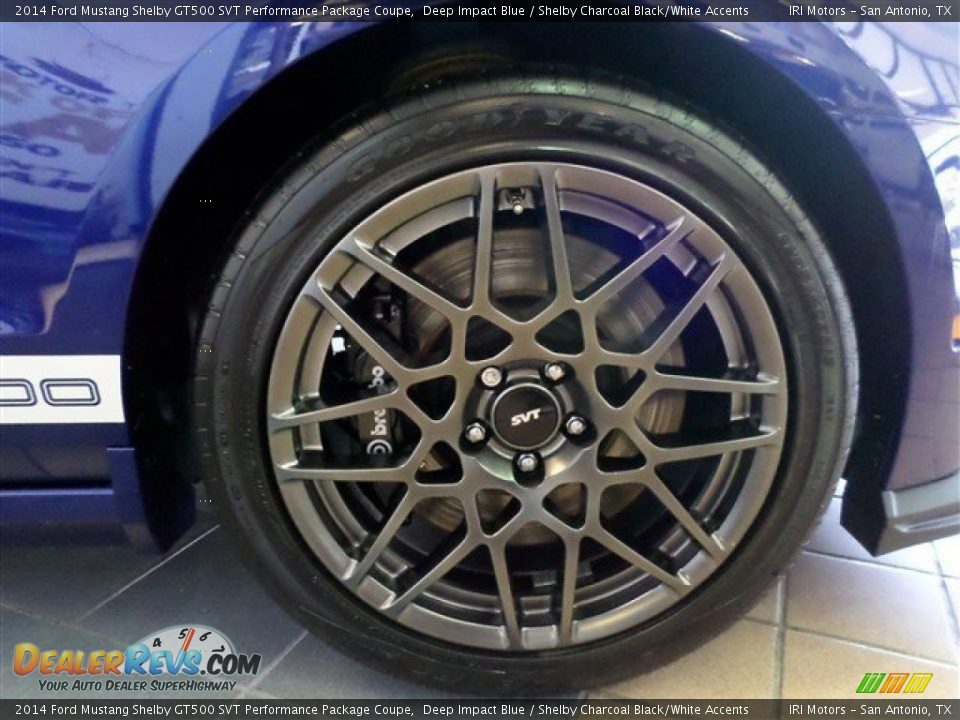 2014 Ford Mustang Shelby GT500 SVT Performance Package Coupe Deep Impact Blue / Shelby Charcoal Black/White Accents Photo #6