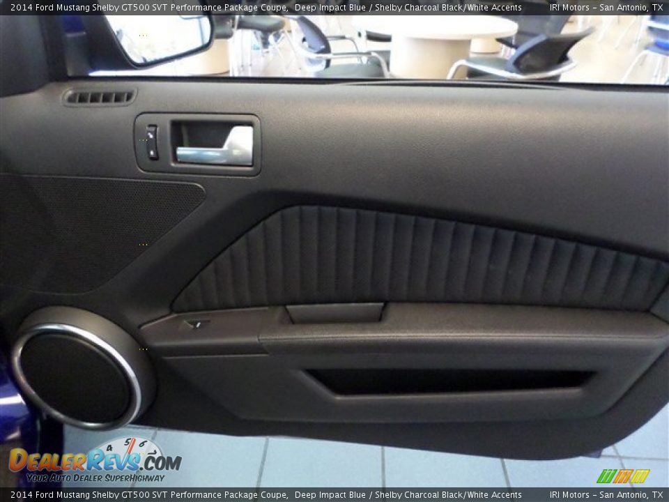 2014 Ford Mustang Shelby GT500 SVT Performance Package Coupe Deep Impact Blue / Shelby Charcoal Black/White Accents Photo #8