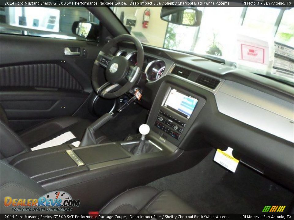 2014 Ford Mustang Shelby GT500 SVT Performance Package Coupe Deep Impact Blue / Shelby Charcoal Black/White Accents Photo #9