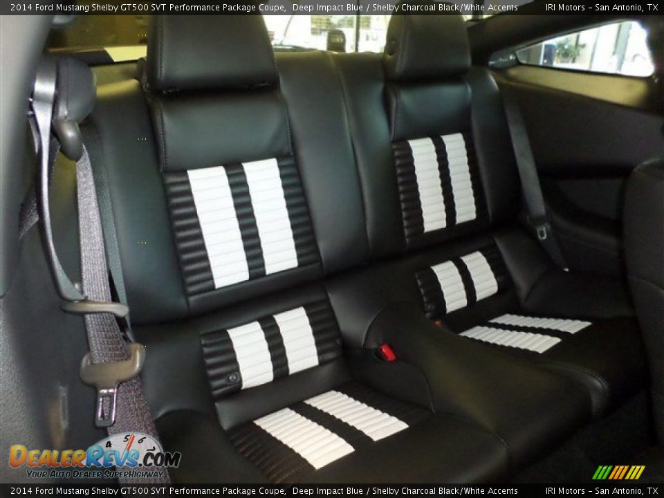 2014 Ford Mustang Shelby GT500 SVT Performance Package Coupe Deep Impact Blue / Shelby Charcoal Black/White Accents Photo #10