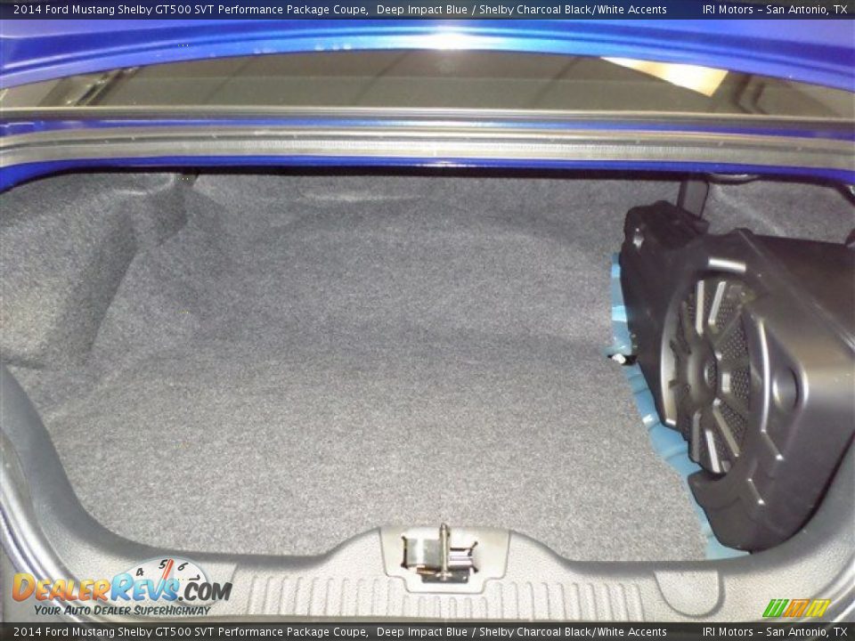 2014 Ford Mustang Shelby GT500 SVT Performance Package Coupe Deep Impact Blue / Shelby Charcoal Black/White Accents Photo #11