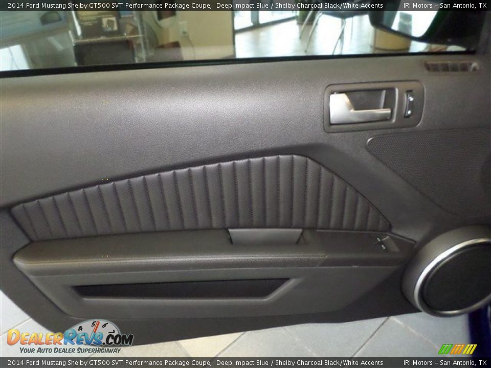 2014 Ford Mustang Shelby GT500 SVT Performance Package Coupe Deep Impact Blue / Shelby Charcoal Black/White Accents Photo #13