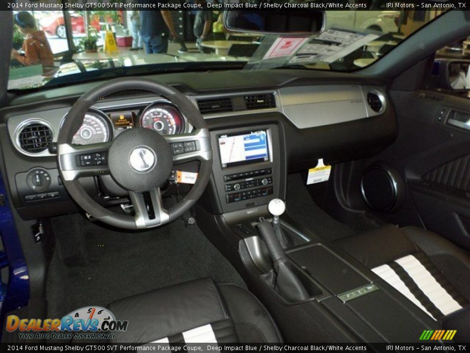 2014 Ford Mustang Shelby GT500 SVT Performance Package Coupe Deep Impact Blue / Shelby Charcoal Black/White Accents Photo #14