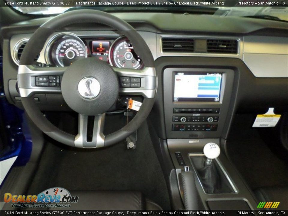 2014 Ford Mustang Shelby GT500 SVT Performance Package Coupe Deep Impact Blue / Shelby Charcoal Black/White Accents Photo #15