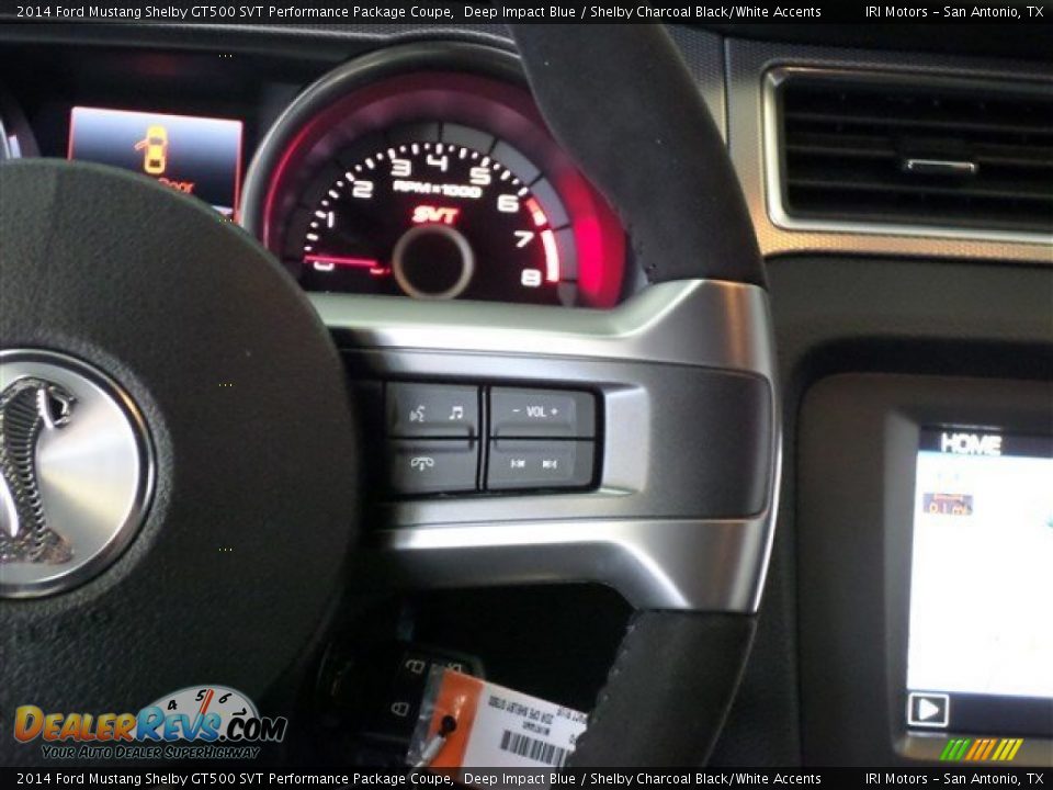 2014 Ford Mustang Shelby GT500 SVT Performance Package Coupe Deep Impact Blue / Shelby Charcoal Black/White Accents Photo #18