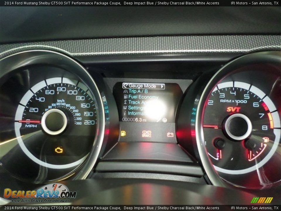 2014 Ford Mustang Shelby GT500 SVT Performance Package Coupe Deep Impact Blue / Shelby Charcoal Black/White Accents Photo #22