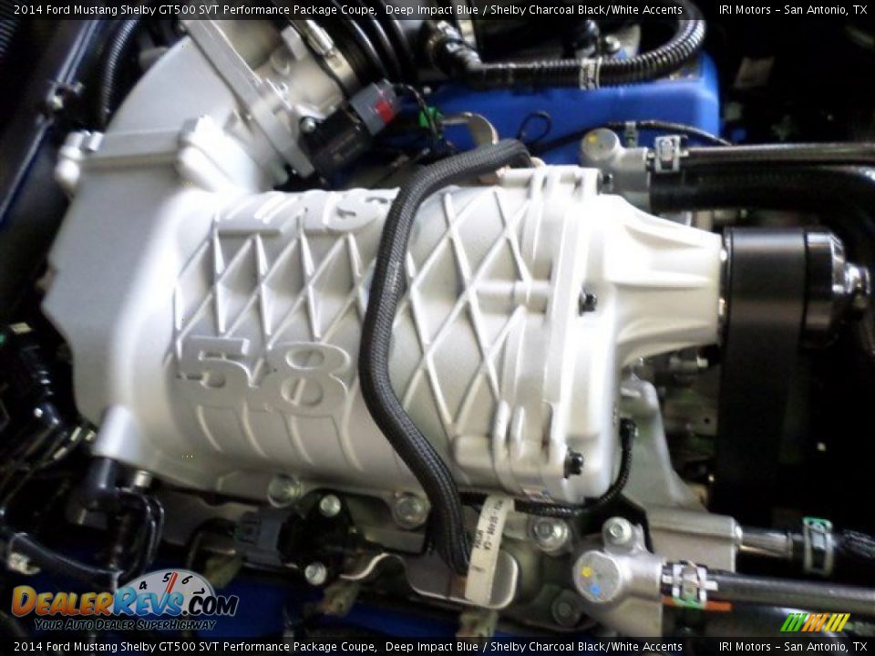 2014 Ford Mustang Shelby GT500 SVT Performance Package Coupe Deep Impact Blue / Shelby Charcoal Black/White Accents Photo #26