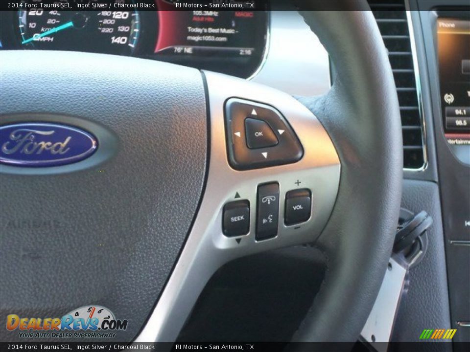 2014 Ford Taurus SEL Ingot Silver / Charcoal Black Photo #19