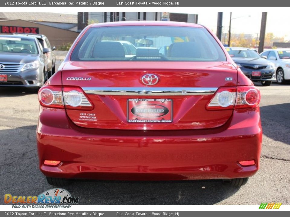 2012 Toyota Corolla LE Barcelona Red Metallic / Bisque Photo #5