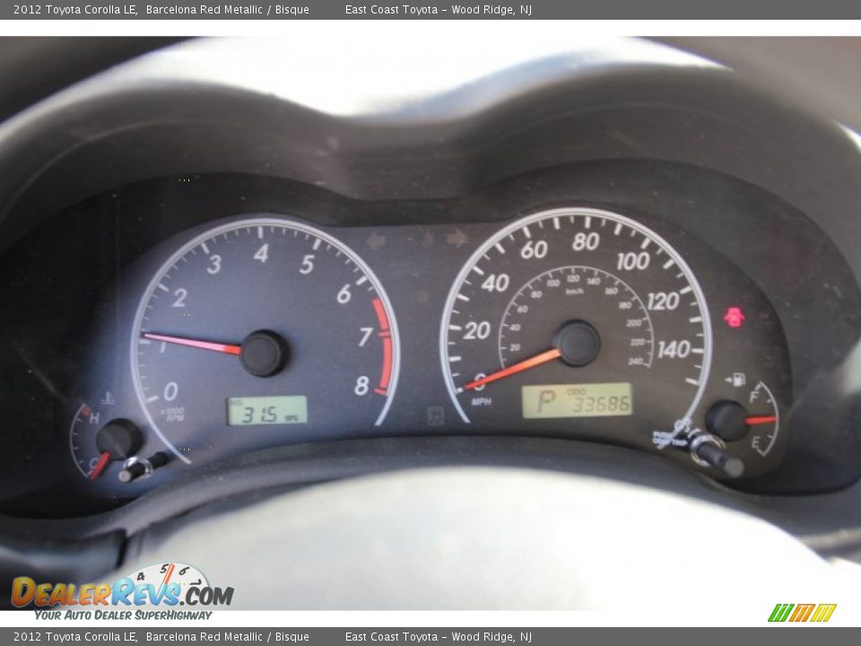 2012 Toyota Corolla LE Barcelona Red Metallic / Bisque Photo #6