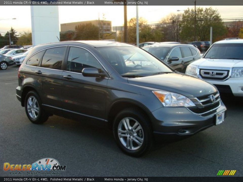 2011 Honda CR-V EX-L 4WD Polished Metal Metallic / Black Photo #1