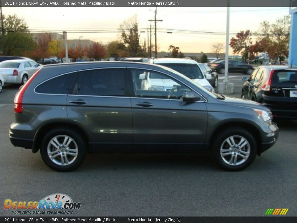 2011 Honda CR-V EX-L 4WD Polished Metal Metallic / Black Photo #3