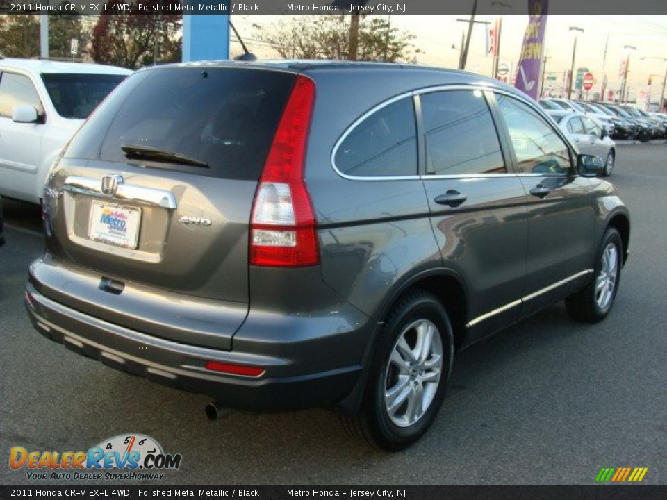 2011 Honda CR-V EX-L 4WD Polished Metal Metallic / Black Photo #4