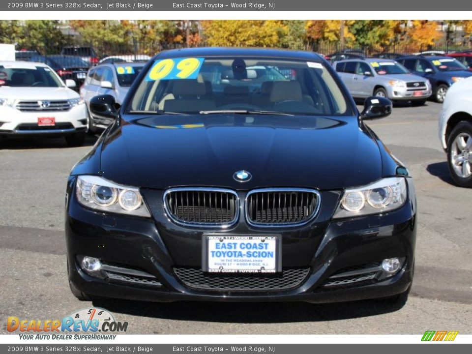 2009 BMW 3 Series 328xi Sedan Jet Black / Beige Photo #2