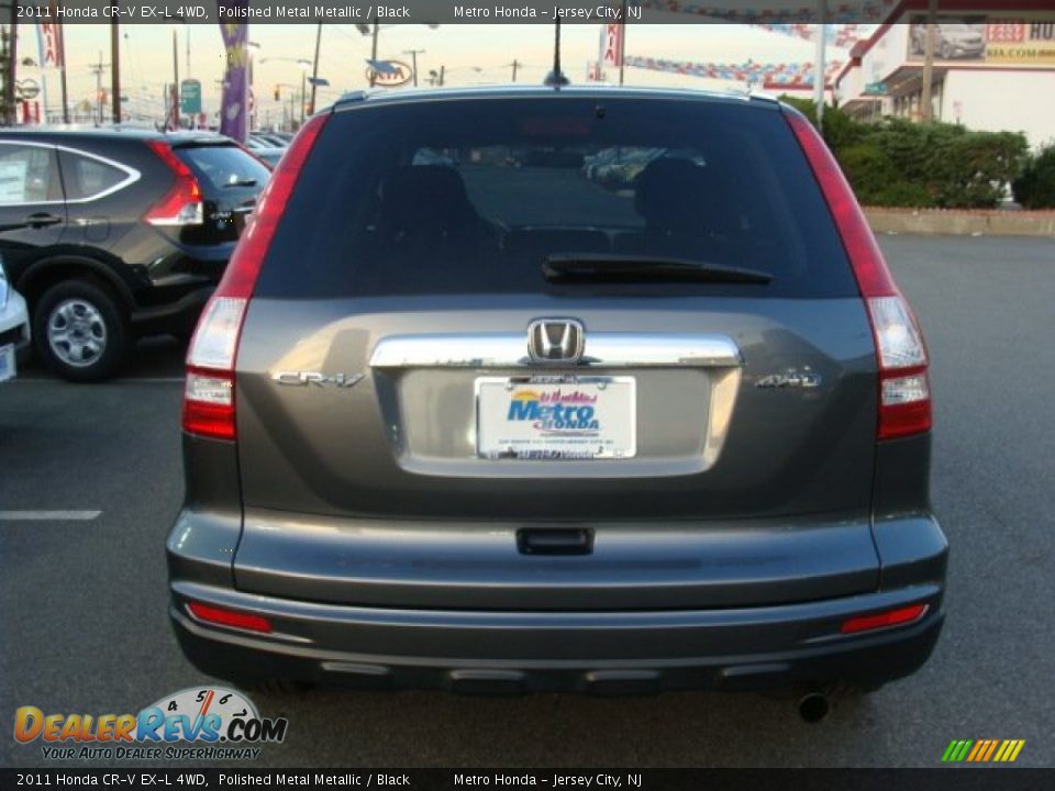 2011 Honda CR-V EX-L 4WD Polished Metal Metallic / Black Photo #5