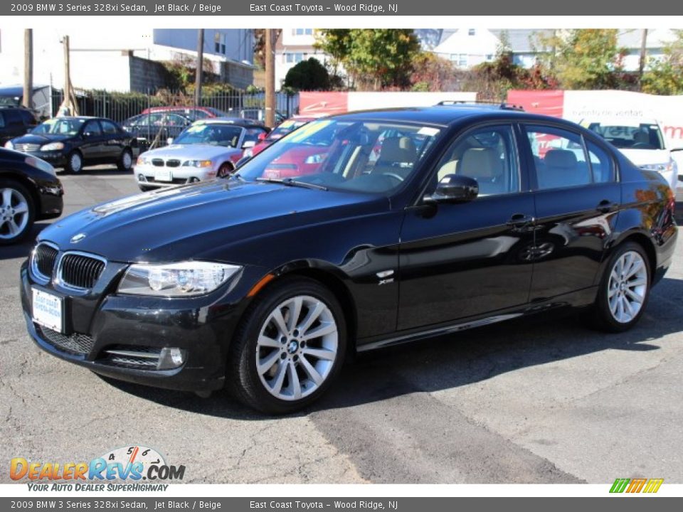 2009 BMW 3 Series 328xi Sedan Jet Black / Beige Photo #3