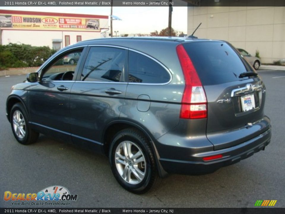 2011 Honda CR-V EX-L 4WD Polished Metal Metallic / Black Photo #6