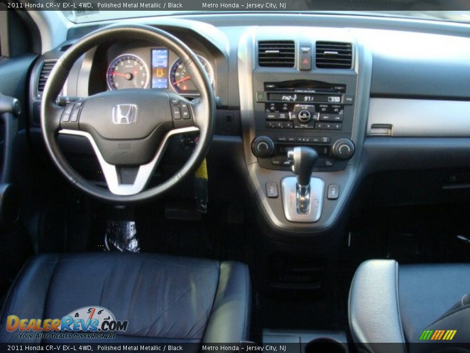 2011 Honda CR-V EX-L 4WD Polished Metal Metallic / Black Photo #10