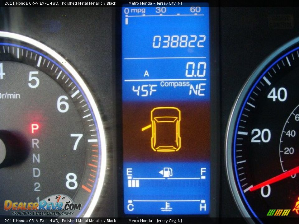 2011 Honda CR-V EX-L 4WD Polished Metal Metallic / Black Photo #11