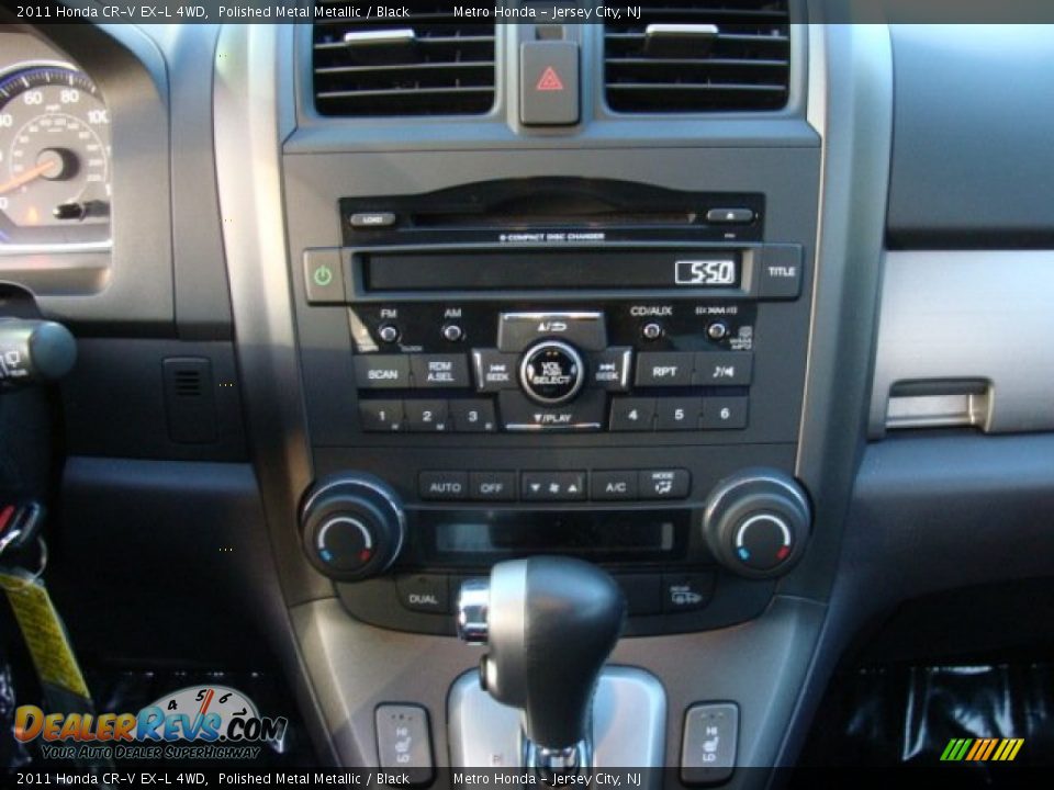 2011 Honda CR-V EX-L 4WD Polished Metal Metallic / Black Photo #12
