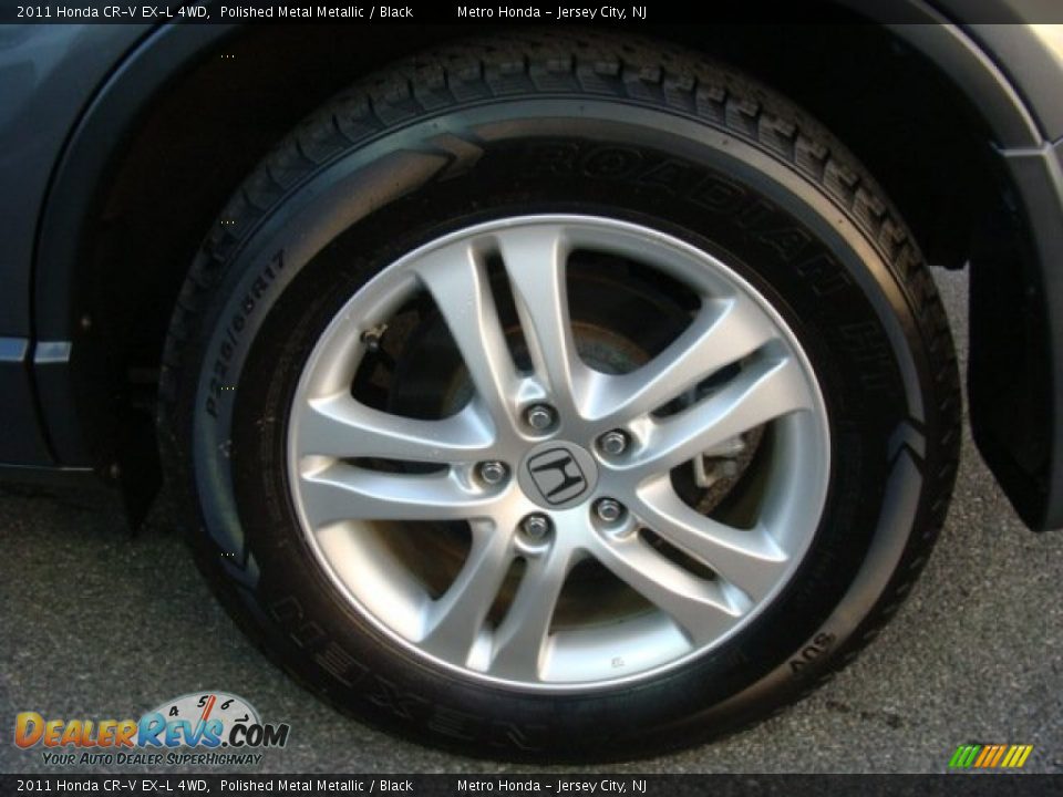 2011 Honda CR-V EX-L 4WD Polished Metal Metallic / Black Photo #15
