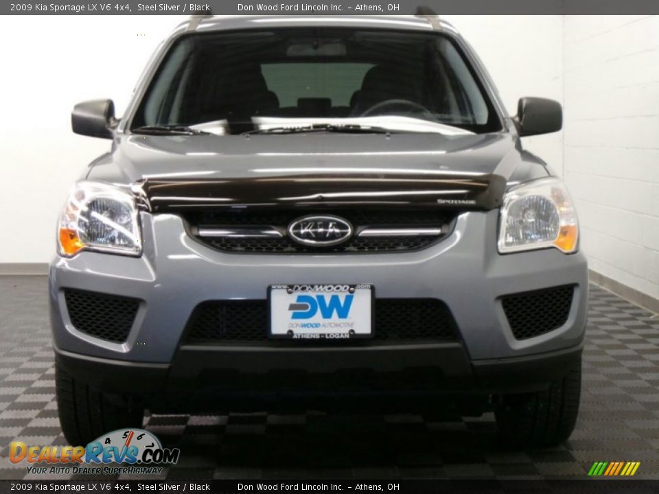 2009 Kia Sportage LX V6 4x4 Steel Silver / Black Photo #2