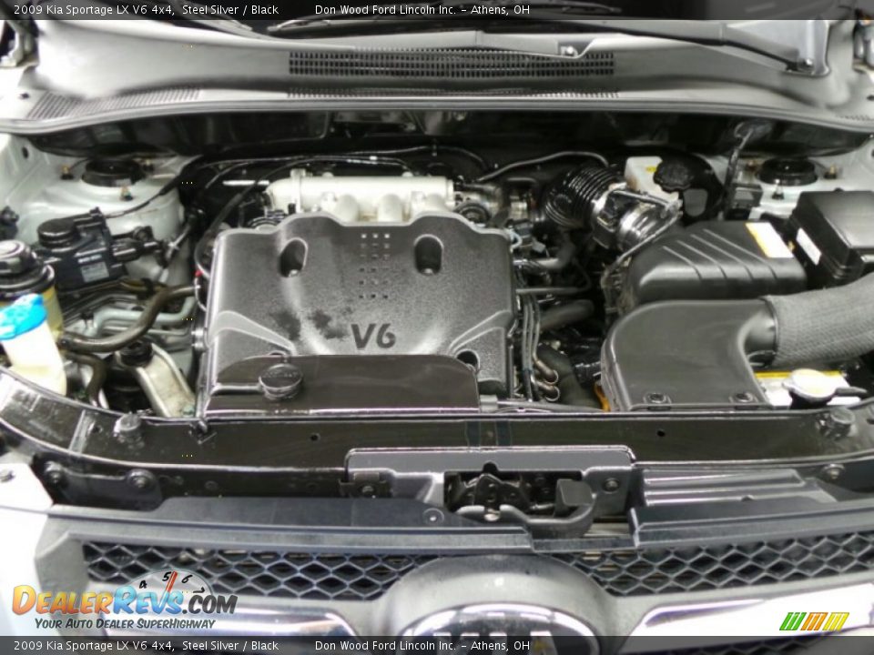 2009 Kia Sportage LX V6 4x4 Steel Silver / Black Photo #5