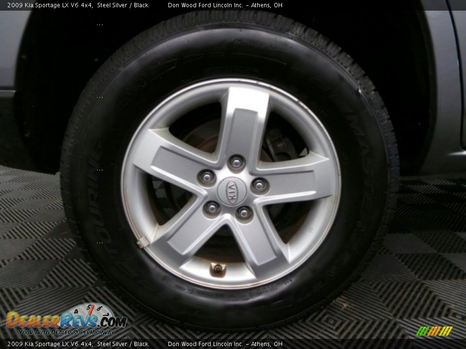 2009 Kia Sportage LX V6 4x4 Steel Silver / Black Photo #22