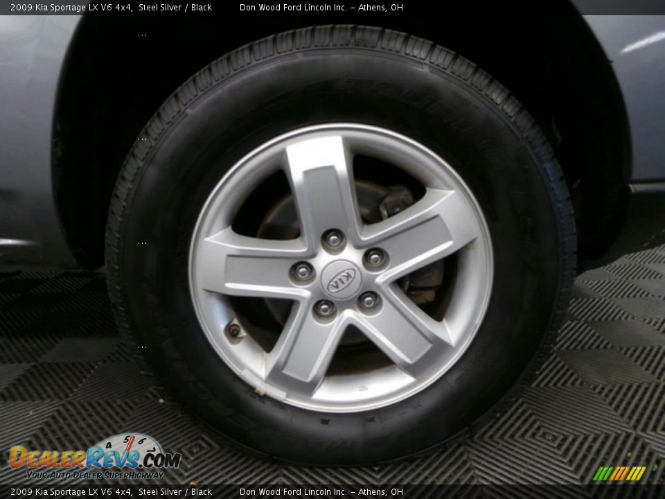 2009 Kia Sportage LX V6 4x4 Steel Silver / Black Photo #24