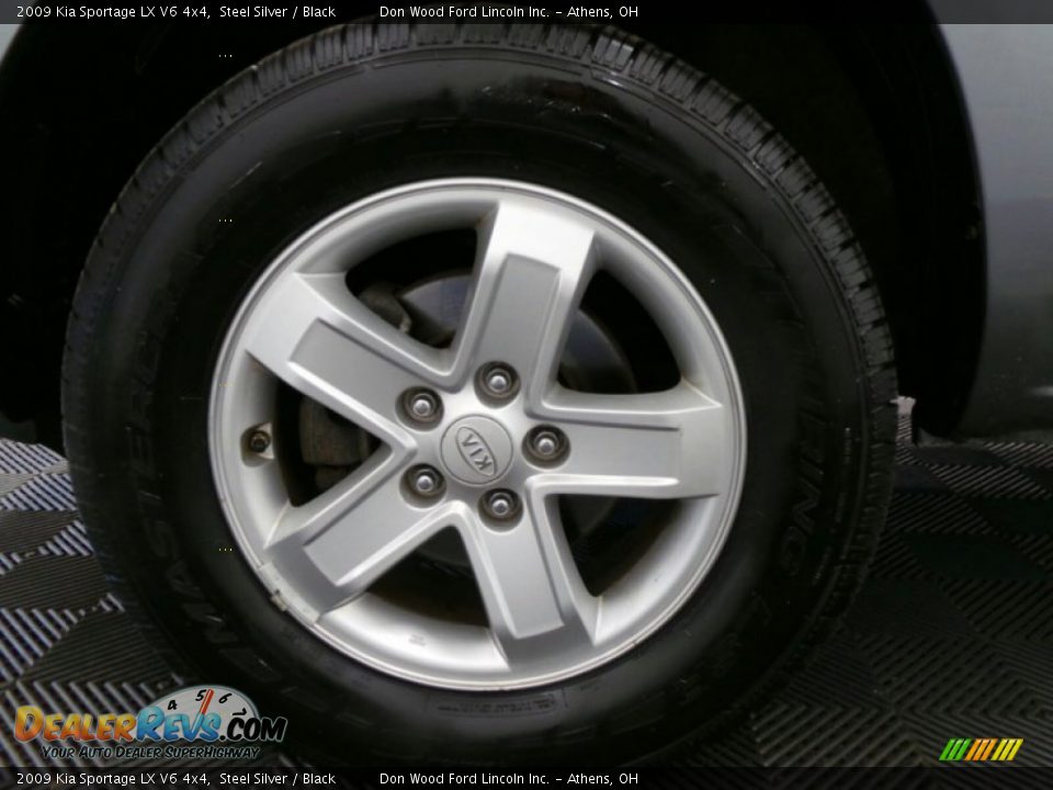 2009 Kia Sportage LX V6 4x4 Steel Silver / Black Photo #25
