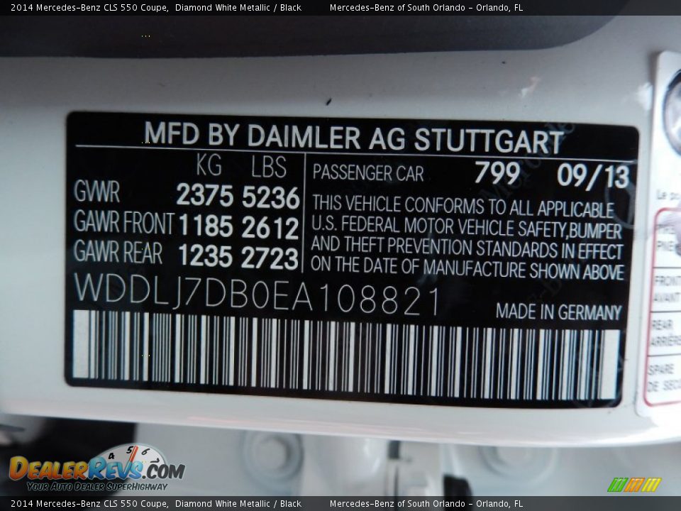 2014 Mercedes-Benz CLS 550 Coupe Diamond White Metallic / Black Photo #9