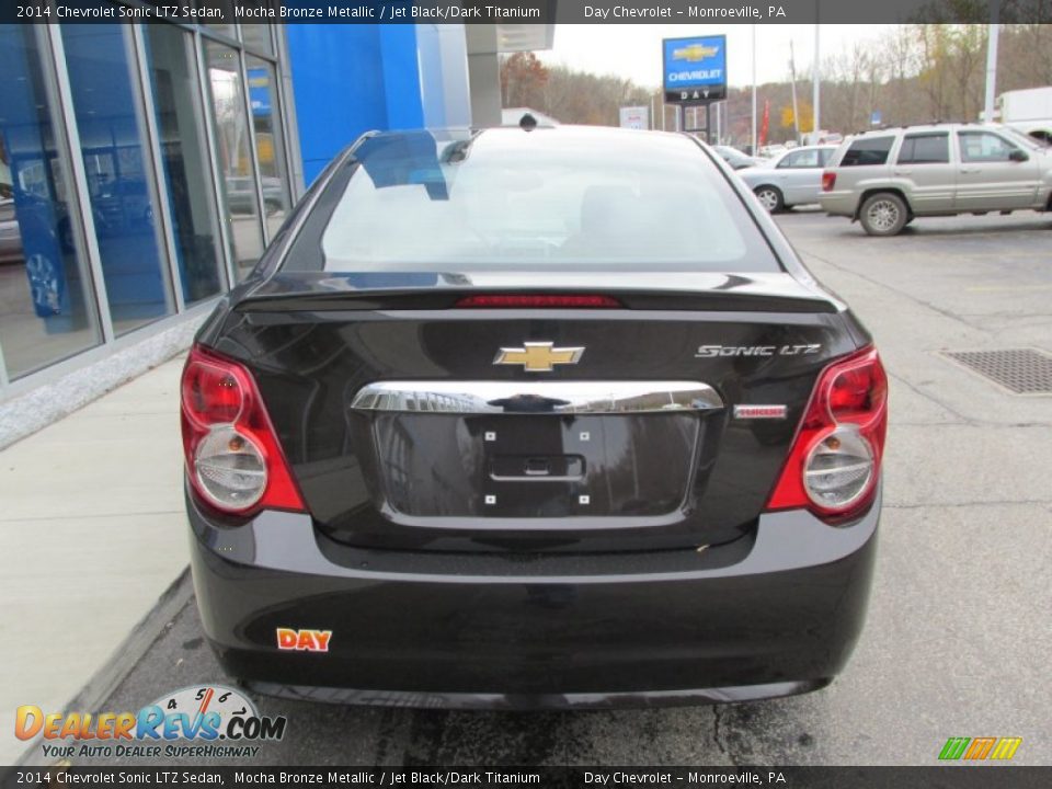 2014 Chevrolet Sonic LTZ Sedan Mocha Bronze Metallic / Jet Black/Dark Titanium Photo #6