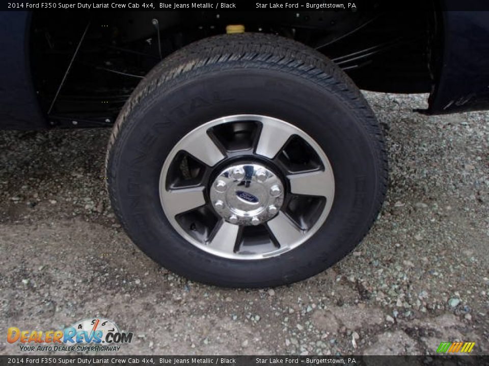 2014 Ford F350 Super Duty Lariat Crew Cab 4x4 Blue Jeans Metallic / Black Photo #9