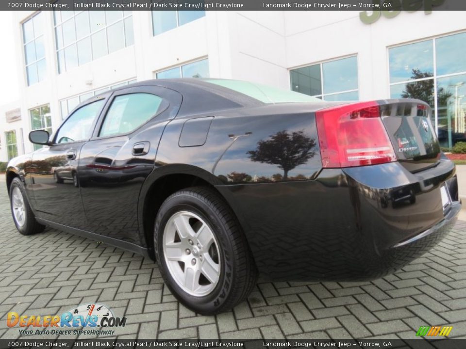 2007 Dodge Charger Brilliant Black Crystal Pearl / Dark Slate Gray/Light Graystone Photo #3