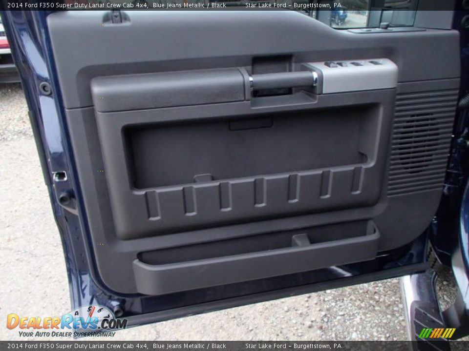 2014 Ford F350 Super Duty Lariat Crew Cab 4x4 Blue Jeans Metallic / Black Photo #11
