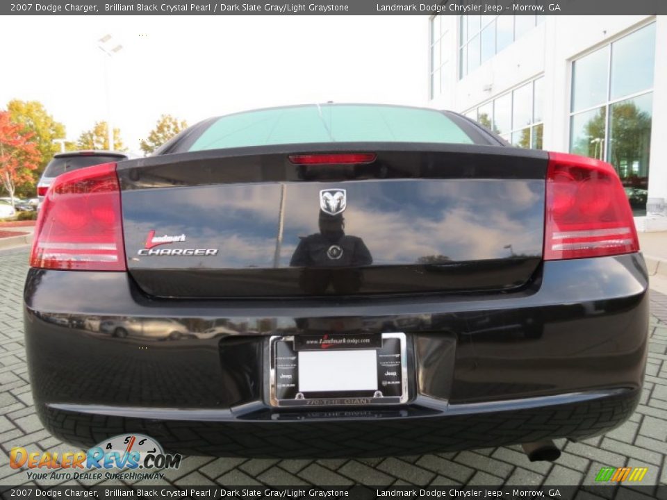 2007 Dodge Charger Brilliant Black Crystal Pearl / Dark Slate Gray/Light Graystone Photo #4