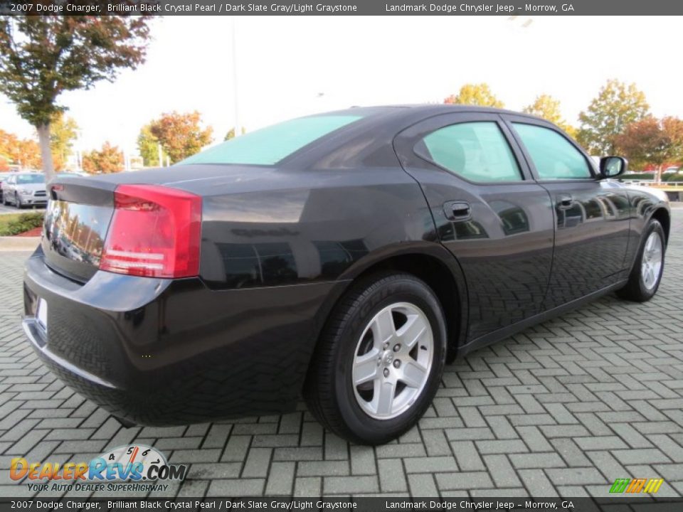 2007 Dodge Charger Brilliant Black Crystal Pearl / Dark Slate Gray/Light Graystone Photo #5