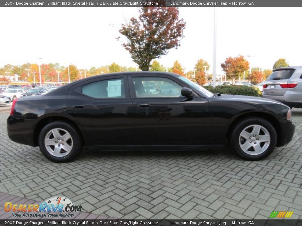2007 Dodge Charger Brilliant Black Crystal Pearl / Dark Slate Gray/Light Graystone Photo #6