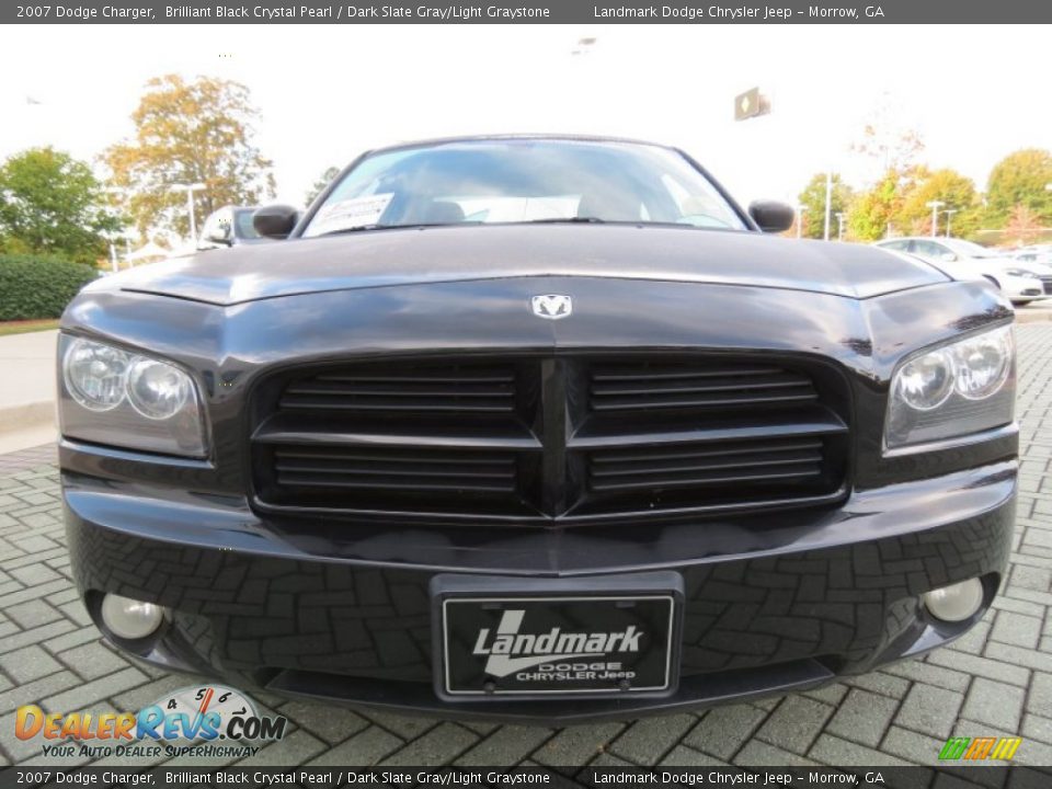 2007 Dodge Charger Brilliant Black Crystal Pearl / Dark Slate Gray/Light Graystone Photo #8