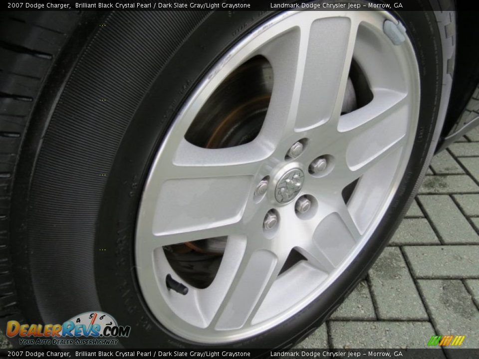 2007 Dodge Charger Brilliant Black Crystal Pearl / Dark Slate Gray/Light Graystone Photo #9