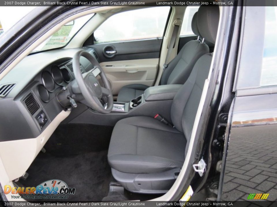 2007 Dodge Charger Brilliant Black Crystal Pearl / Dark Slate Gray/Light Graystone Photo #10