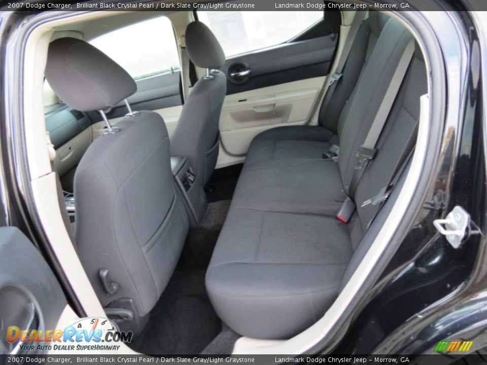 2007 Dodge Charger Brilliant Black Crystal Pearl / Dark Slate Gray/Light Graystone Photo #13