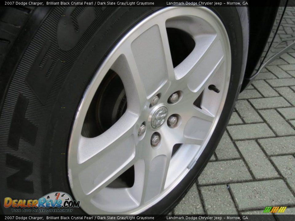 2007 Dodge Charger Brilliant Black Crystal Pearl / Dark Slate Gray/Light Graystone Photo #16