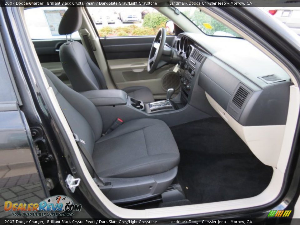 2007 Dodge Charger Brilliant Black Crystal Pearl / Dark Slate Gray/Light Graystone Photo #19