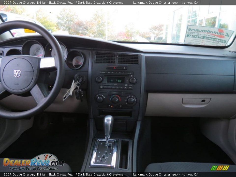 2007 Dodge Charger Brilliant Black Crystal Pearl / Dark Slate Gray/Light Graystone Photo #22