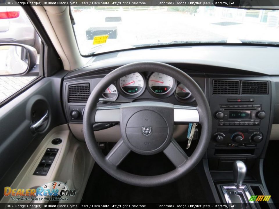 2007 Dodge Charger Brilliant Black Crystal Pearl / Dark Slate Gray/Light Graystone Photo #24