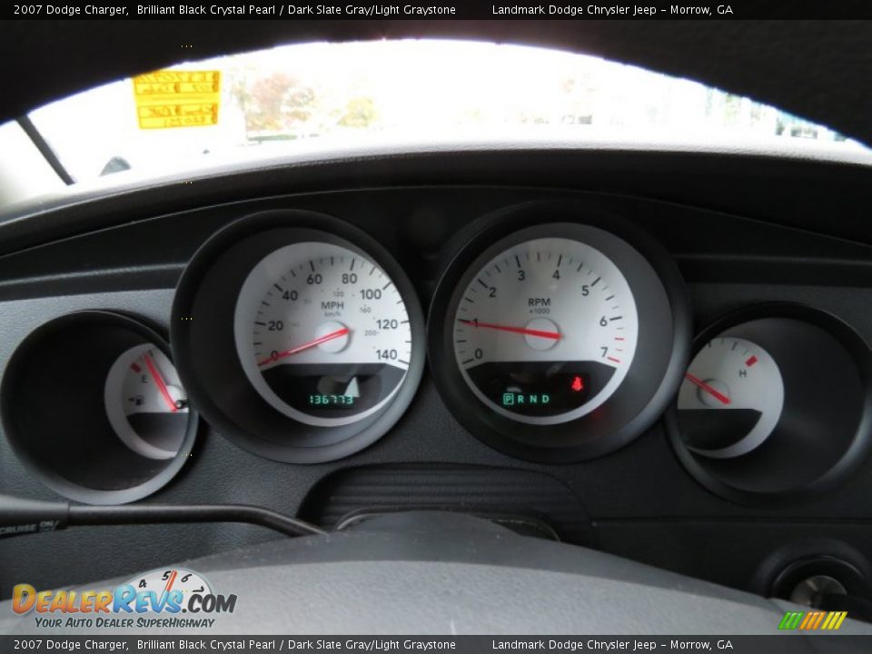 2007 Dodge Charger Brilliant Black Crystal Pearl / Dark Slate Gray/Light Graystone Photo #25