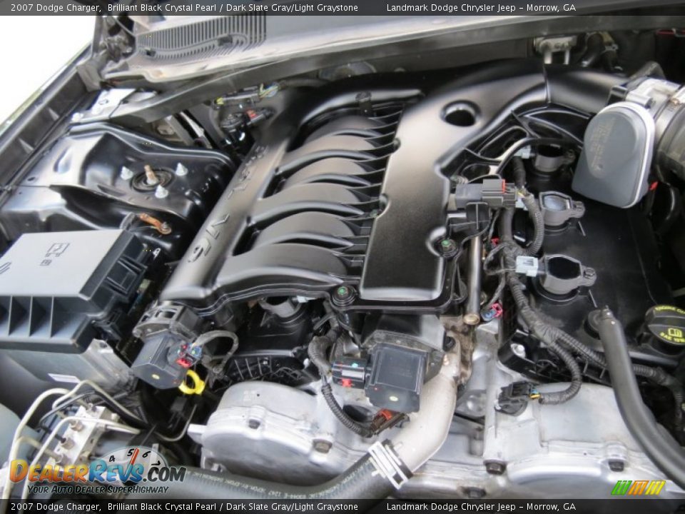 2007 Dodge Charger Brilliant Black Crystal Pearl / Dark Slate Gray/Light Graystone Photo #28