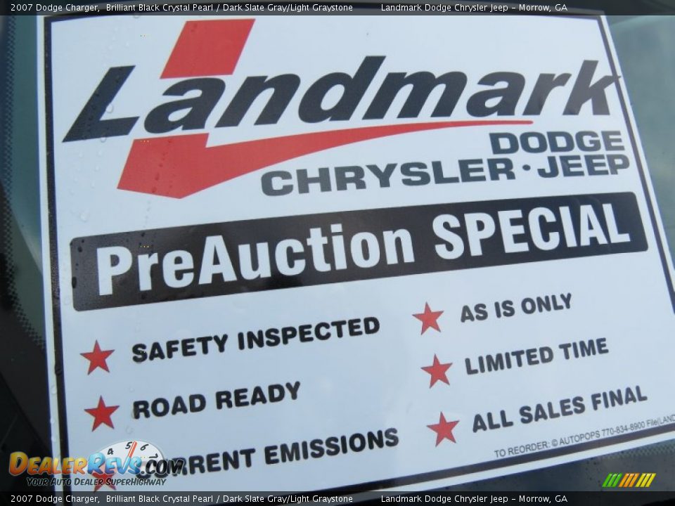 2007 Dodge Charger Brilliant Black Crystal Pearl / Dark Slate Gray/Light Graystone Photo #29